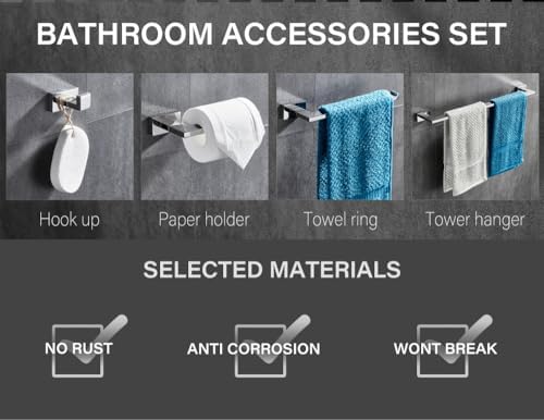 IsolaY Premium Bathroom Hardware Set Transform Your Space with Durable Modern Design