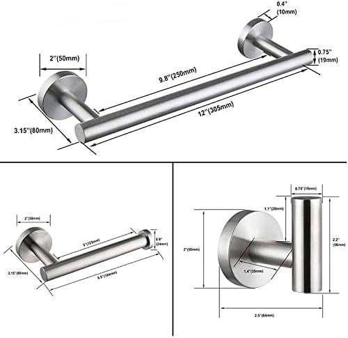 Sturdy Stainless Steel Bathroom Hardware Set