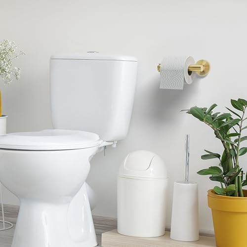 brushed Gold Toilet Paper Holder Wall Mount Premium Stainless Steel Anti-Rust Holder