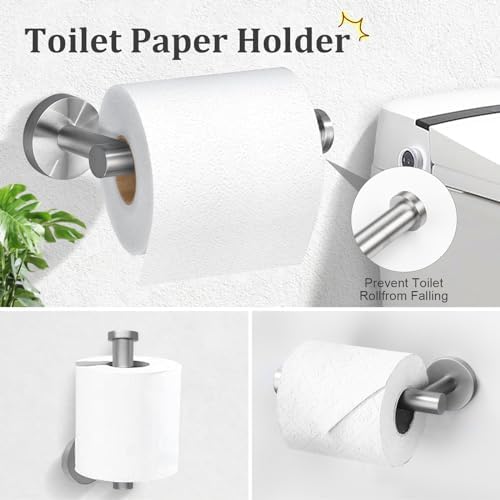 High-Quality 3-Piece Stainless Steel Toilet Paper Holder Modern Design