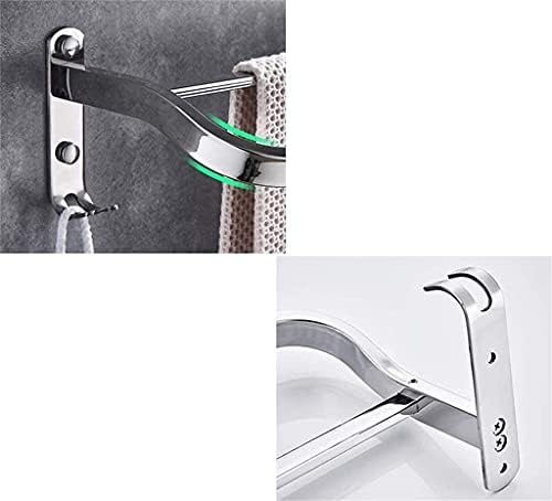 Sturdy Silver Bath Towel Holder Easy Install