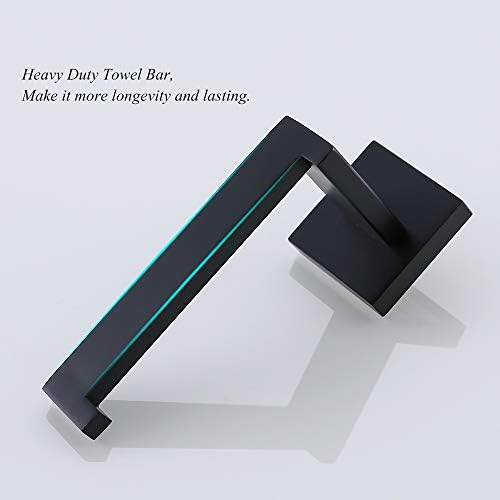 TURS Black Stainless Steel Wall Mount Toilet Paper Holder Modern Design Rust-Resistant