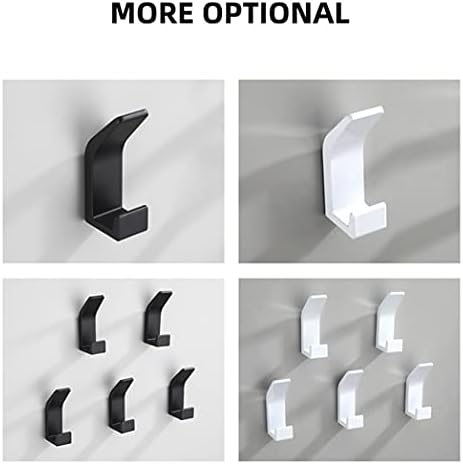 5-Piece Towel Hook Set - Black White for Home Use