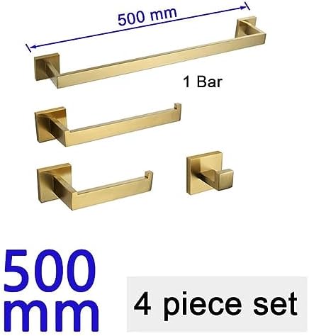 WangKensu Gold Brushed Stainless Steel Towel Bar Holder Set