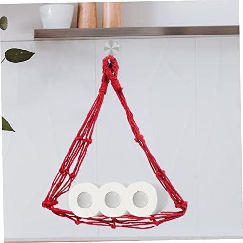 HOMSFOU 2-Piece Cotton Rope Toilet Paper Holder