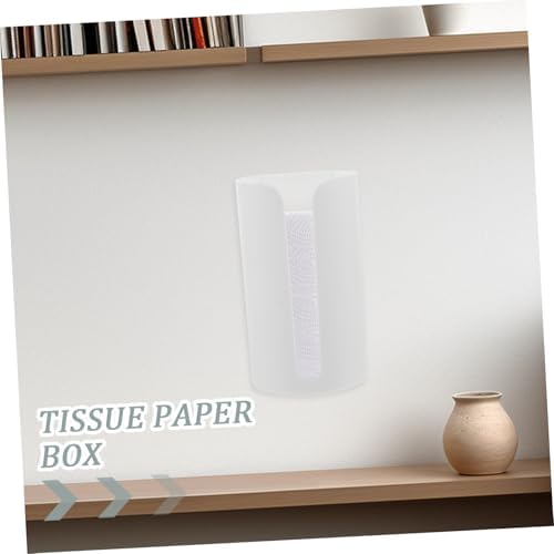 CoolHiya Wall-Mounted Tissue Trash Dispenser Durable Bathroom Organizer White
