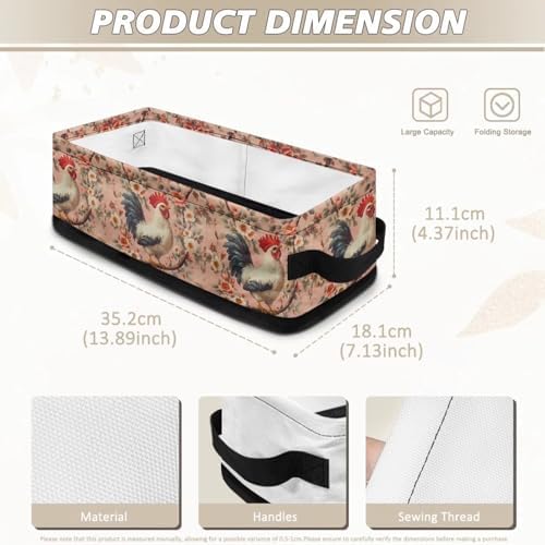 Voxugoniy Toiletpaper Basket Rooster-Style Portable Storage and Organizer