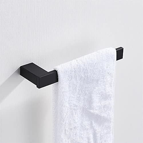 Wangkensu Washroom Towel Rail Matte Black Stainless Steel for Bathroom Use