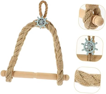 Labrimp Wooden Toilet Roll Holder Stand