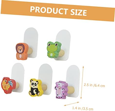 MAGICLULU 5pc Cute Animal Wall Hooks