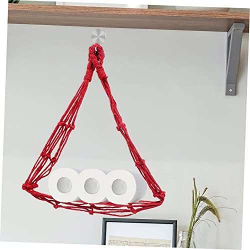 HOMSFOU 2-Piece Cotton Rope Toilet Paper Holder