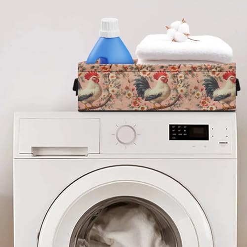 Voxugoniy Toiletpaper Basket Rooster-Style Portable Storage and Organizer