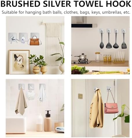 Elegant Durable Stainless Steel Towel Hooks