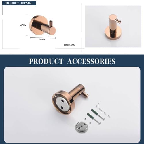 Premium 304 Stainless Steel Golden Polishing Finish Easy to Install Bathroom Towel Rack