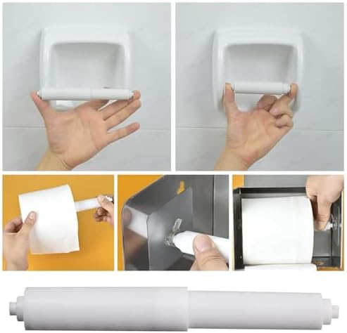3-Piece Toilet Paper Holder Spring Replacement White