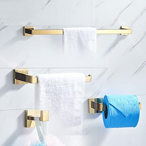 Golden Bathroom Hardware Set Durable Stylish for Modern Homes
