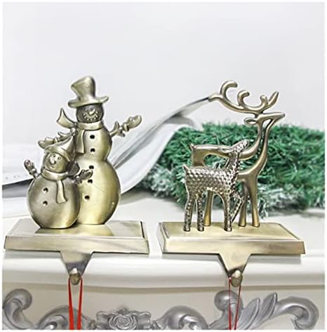 Retro Deer SnowmanChristmas Stocking Holder Holder Set for Bathroom Small Spaces Perfect