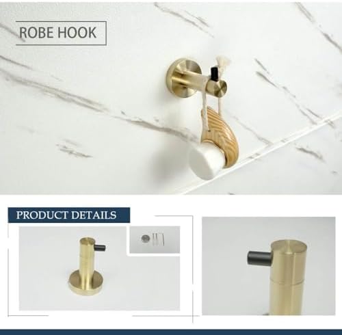 Luxury Gold Black Towel Ring Bath Accessories Set