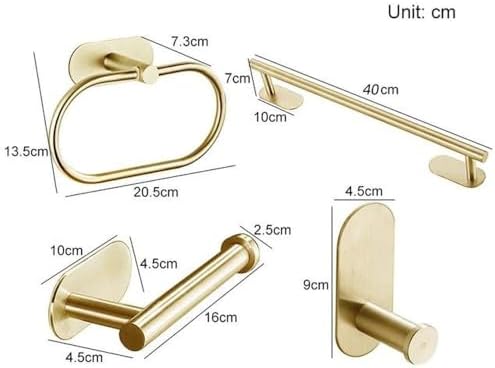 Brushed Gold Bathroom Robe Hook