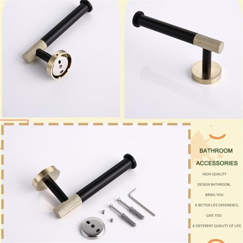 Stainless Steel Bathroom Hardware Set Wall-Mounted Towel Rack Coat Hook Rustproof Durable