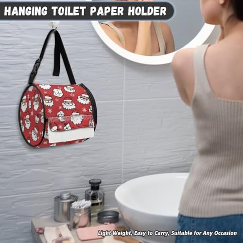 YUVAMIMO Santa Claus Hanging Toilet Paper Organizer