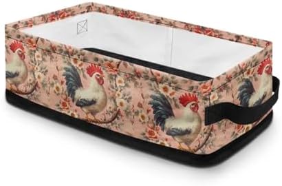 Voxugoniy Toiletpaper Basket Rooster-Style Portable Storage and Organizer