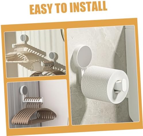 Space-Saving White Wall-Mounted Towel Rack for Bathroom