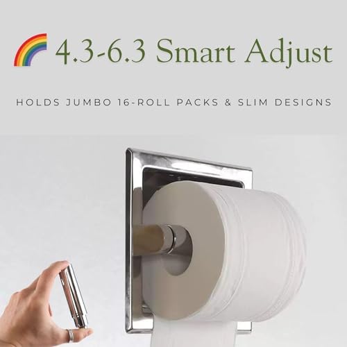 3-Piece Stainless Steel Toilet Paper Holder Set Durable Space-Saving