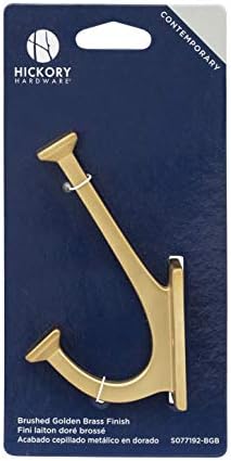 Modern Coats Hats Holder - 4-78 Inch Long Golden Brass Single