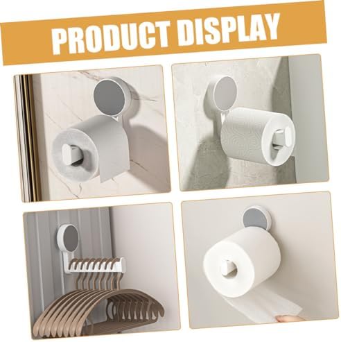 OSALADI Bathroom Towel Paper Towel Holder No Drill Durable Space-Saving Design White