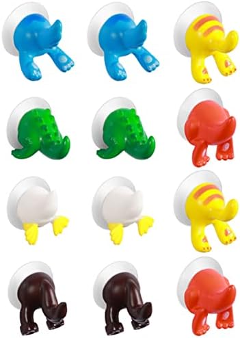12-Piece Durable Suction Cup Hook Set