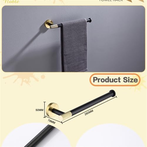 Stainless Steel Bathroom Towel Bar Set 10 Pieces Wall-Mounted for Bathrooms