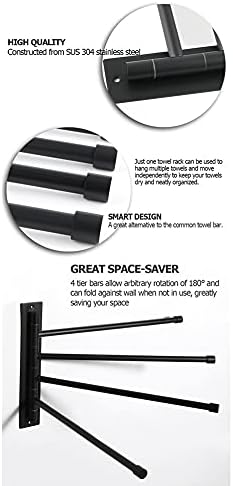 ultra professional touch rotation towel bar for bath stainless steel