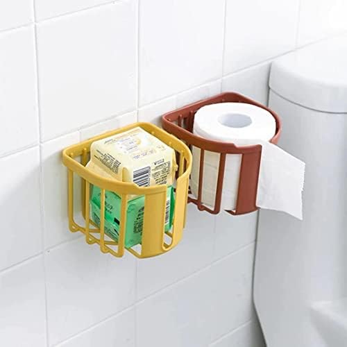 Essential Kitchen Organizer - Punch-Free Toilet Paper Shelf - Bathroom Kitchen Use - Red