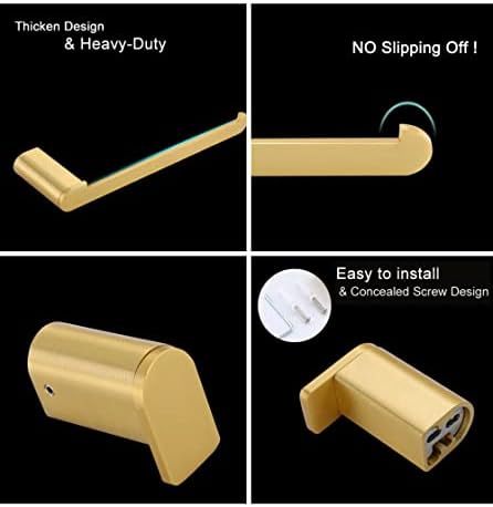 IsolaY Brushed Gold Bathroom Set for Towels more
