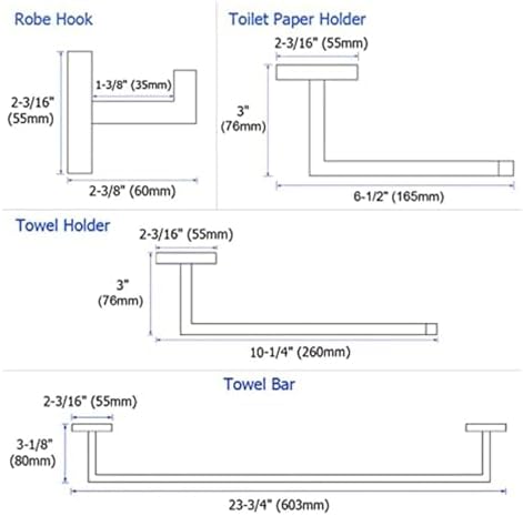 Chromized Polished Towel Rack for Bathroom