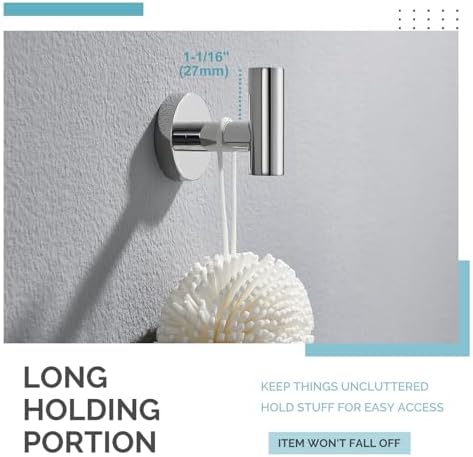 Bathroom Towel Hook Modern Design Easy to Hang Sleek Durable