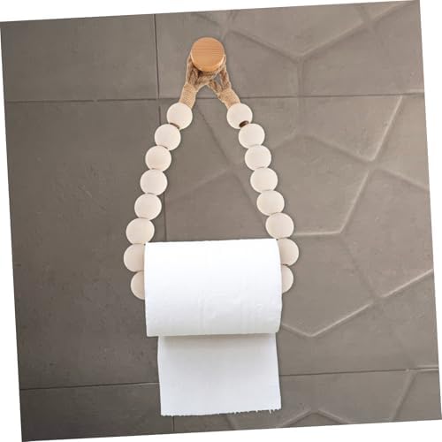 Rope Wood Bead Holder for Toilets More