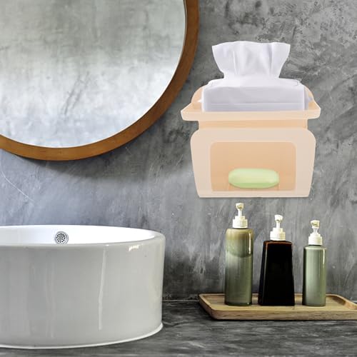 FRCOLOR Rustic Bathroom Organizer with Phone Shelf
