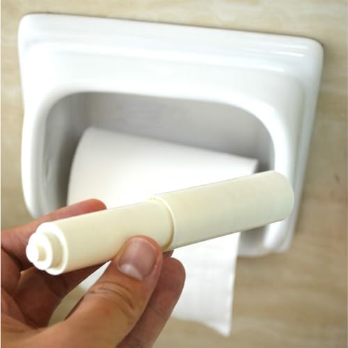 Dogxiong 2-Pack White Toilet Paper Holder Replacement Rod for Bathroom