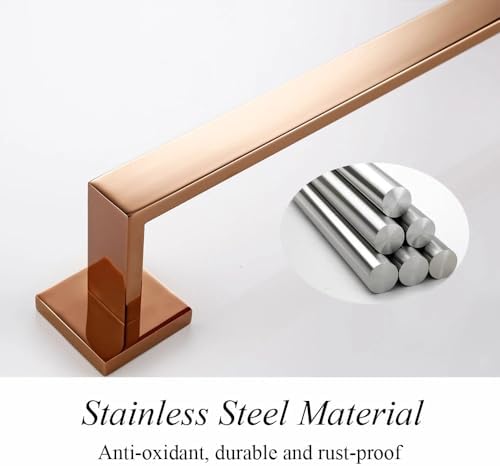 IsolaY Polishing Rose Golden Bathroom Towel Bar