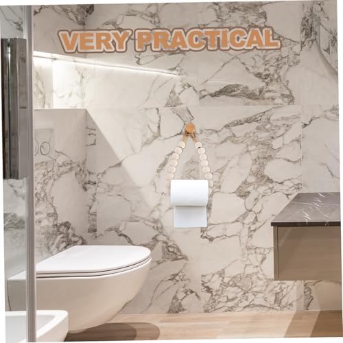 Festive Rope Wooden Bead Toilet Paper Holder