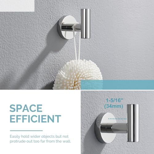 Bathroom Towel Hook Modern Design Easy to Hang Sleek Durable