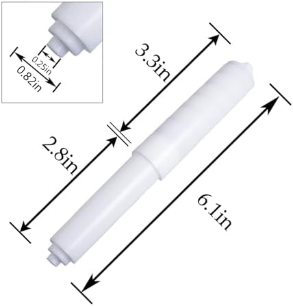6-Piece Set Eco-Friendly Toilet Paper Holder 61-Inch White
