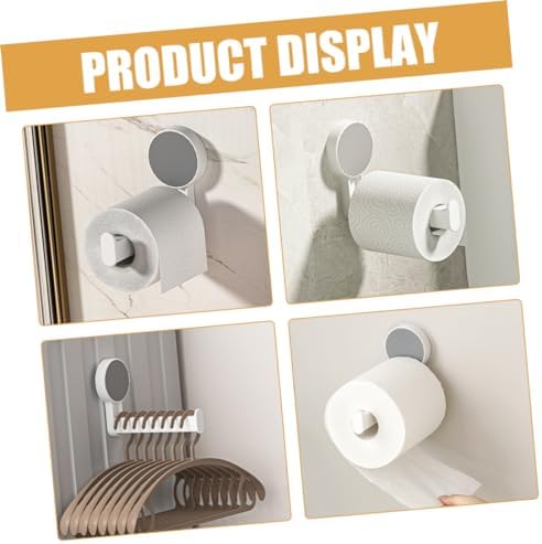 Space-Saving White Bathroom Towel Holder