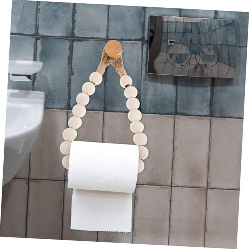 Creative Rope Wooden Bead Toilet Paper Holder