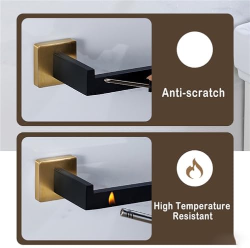 Sturdy Black Gold Bathroom Towel Bar