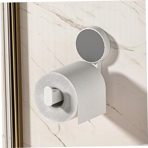 Space-Saving White Bathroom Towel Holder