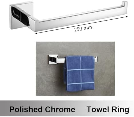 Efficient Bathroom Design Chrome Mirror Towel Holder