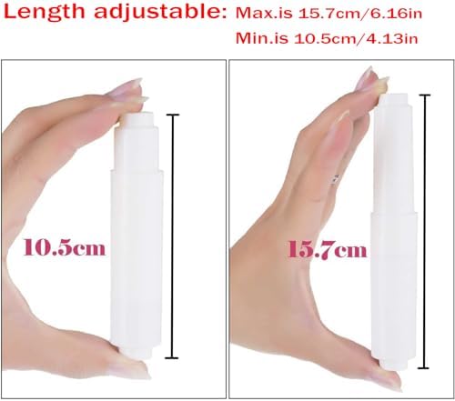 Dogxiong 2-Pack White Toilet Paper Holder Replacement Rod for Bathroom